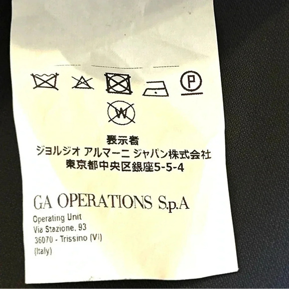 EMPORIO ARMANI Women Approx Sz 10 Midi Skirt Side Zip Tux Tie Front Slit Unlined - Picture 6 of 15